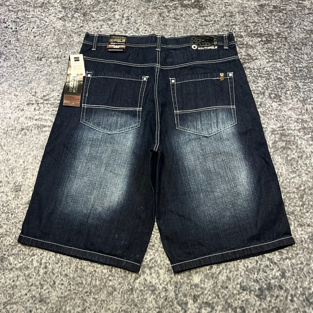 NWT Vintage Southpole Jorts Mens 38 Blue Baggy Grunge Skater Hip-Hop Y2K